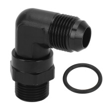 Aluminium fittingadapter voor vloeistofoverdrachtsystemen, hogestroomfitting met 90 graden draaibare configuratie, rechte mannelijke fittingadapter,