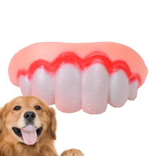 Dog Dentures Teeth,Silicone False Teeth Prank Dog Games Accessories for Floor Play Family Travel Christmas Home Outdoor Friends Straight teeth