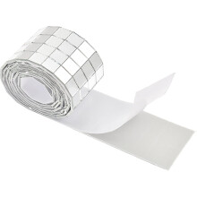 Glass Mosaic Tiles For Diy Crafts, Silver Square Glass Decorative With Self-Adhesive Backing For Effortless Application, Elegant And Luxurious Look Fo