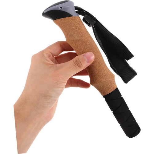 Soft Cork Trekking Pole Handle Replacement with Wrist Strap Non Slip Grip 2