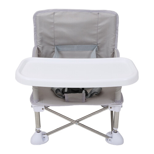 Living And Home Portable and Foldable Baby Highchair with Tray, Grey 1