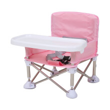 Portable and Foldable Baby Highchair with Tray, Pink