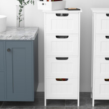 Storage Drawer Bathroom Floor Cabinet with 4 Drawers Narrow Storage Unit for Bedroom Kitchen Home