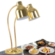 Double Bulbs Carving Station Lamp Adjustable Heat Light for Buffet Party