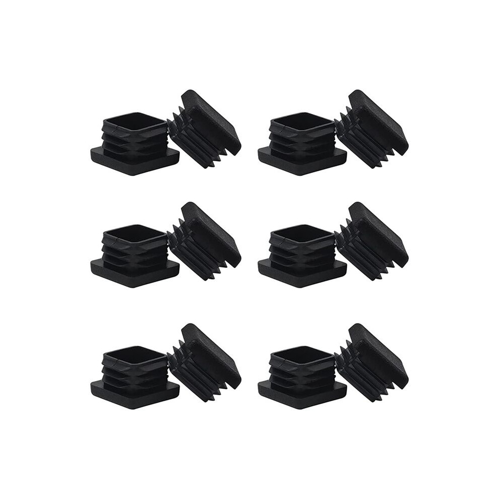 1000Pcs 1 Inch Square Tube End Cap Plastic Plugs Tube End Caps Post Pipe Cap Cover Tubing Insert Chair Glide Plugs 4711200182163