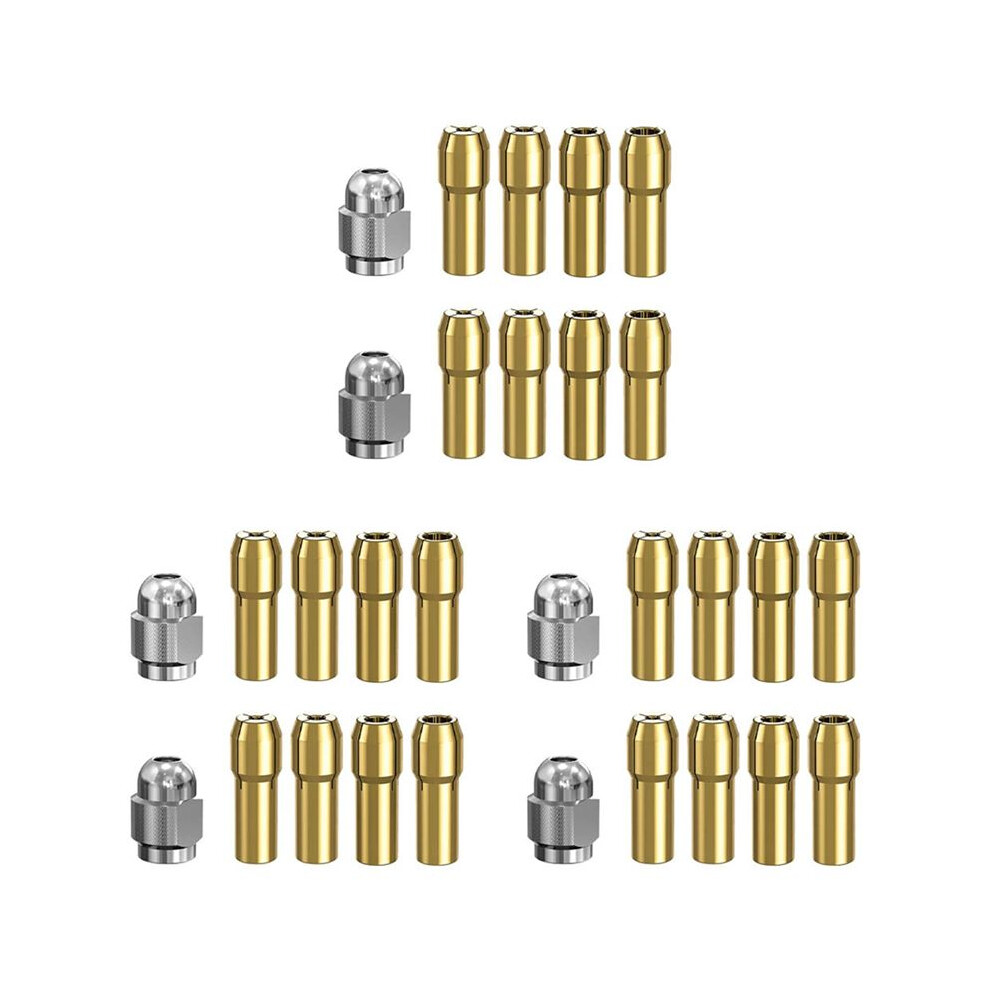 30Pcs Brass Collet For Dremel,Replacement 4485 Quick Change Rotary Drill Nut Tool Set 0.8/1.2/1.5/1.8/ 2.0/2.4/3.0/3.2Mm 6133165927609