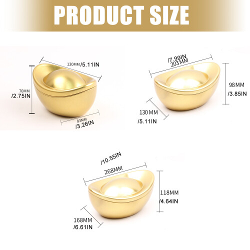 Golden Ingot Candy Tin Chocolate Box For Chinese Spring-L 2