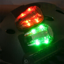 2X Helmet Survival Beacon Light Helmet Strobe Light Survival Safety IR Flashlight Signal Light with Magic Tape D