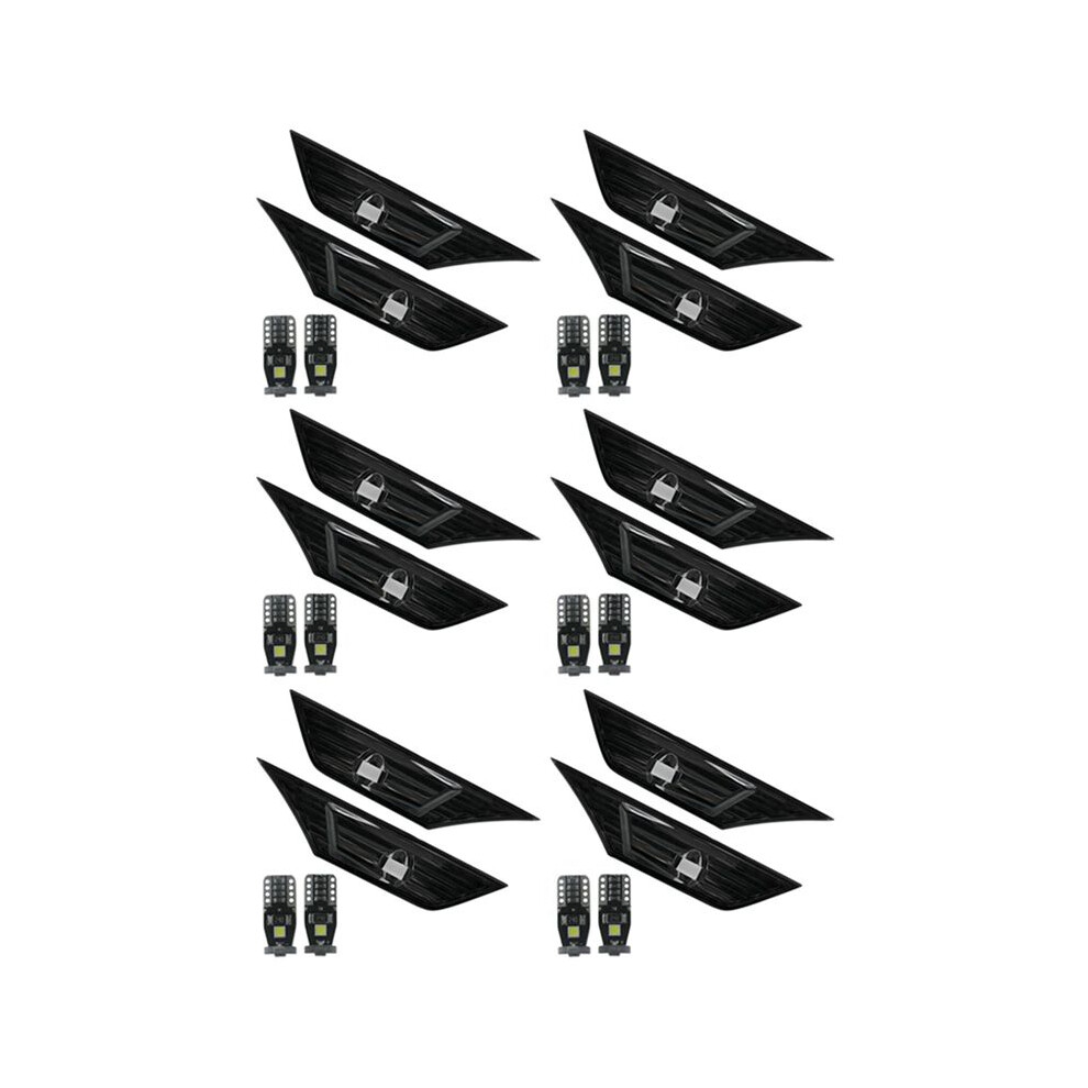 12X Smoke Tinted Lens Side Marker Lamp With Led For 2016-19 Honda Civic Jdm Light 4711206480140