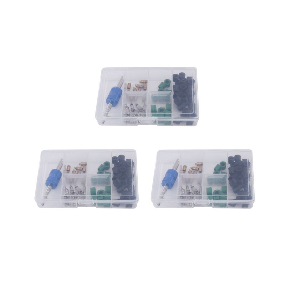 213Pcs A/C Air Conditioning Valve Core R12 R134a Refrigeration Valve Core R12 / R134a Ac Master Valve Core Repair Kit White 4712030773835