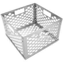 Reusable Stainless Steel Charcoal Basket for Grill Lightweight Charcoal Holder for Efficient Bbq Cooking for Easy Cleaning and Storage