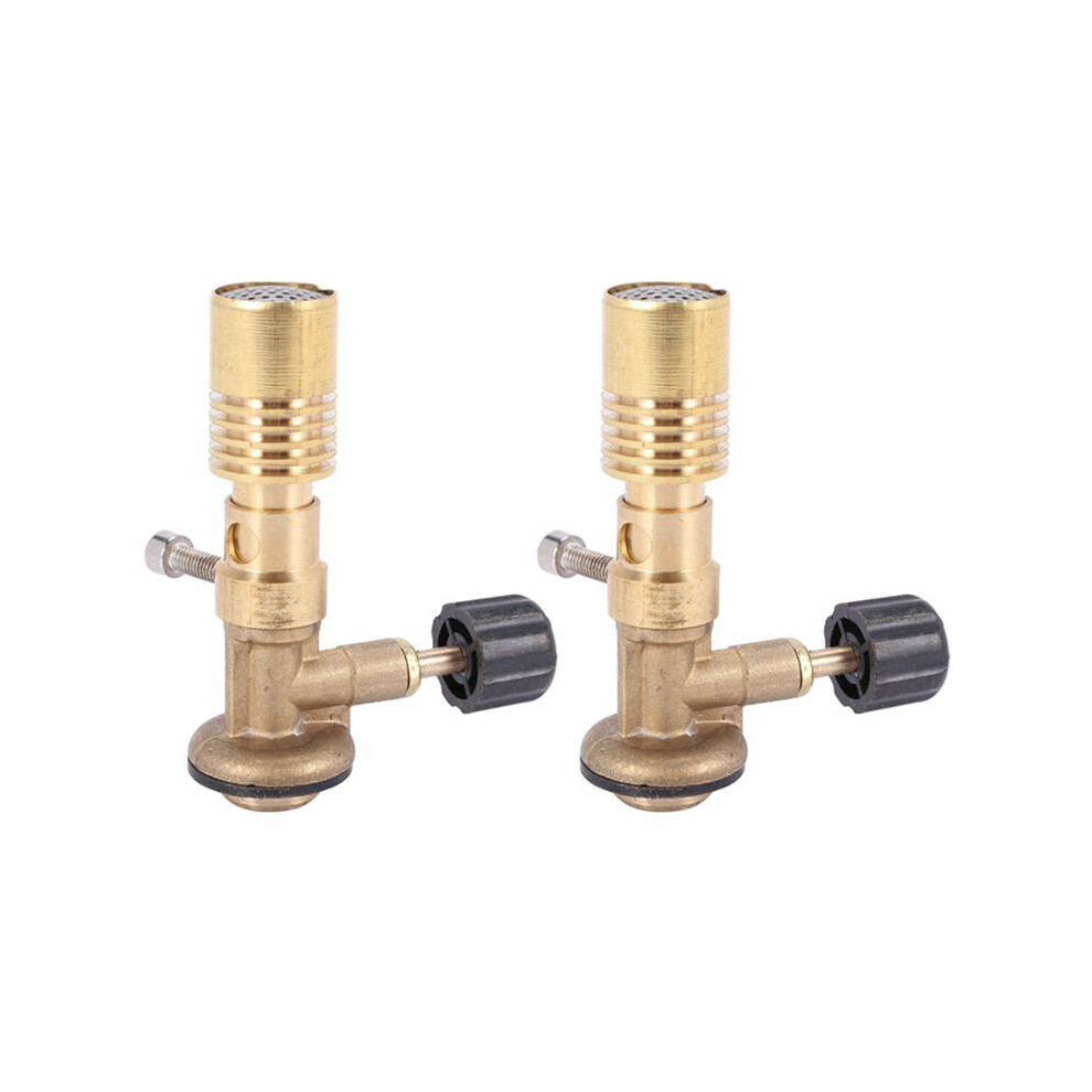 2X High Temperature Brass Gas Turbo Torch Propane Weld Plumbing Portable Bunsen Burner Gas Burner Heating Furnace 4711650711531