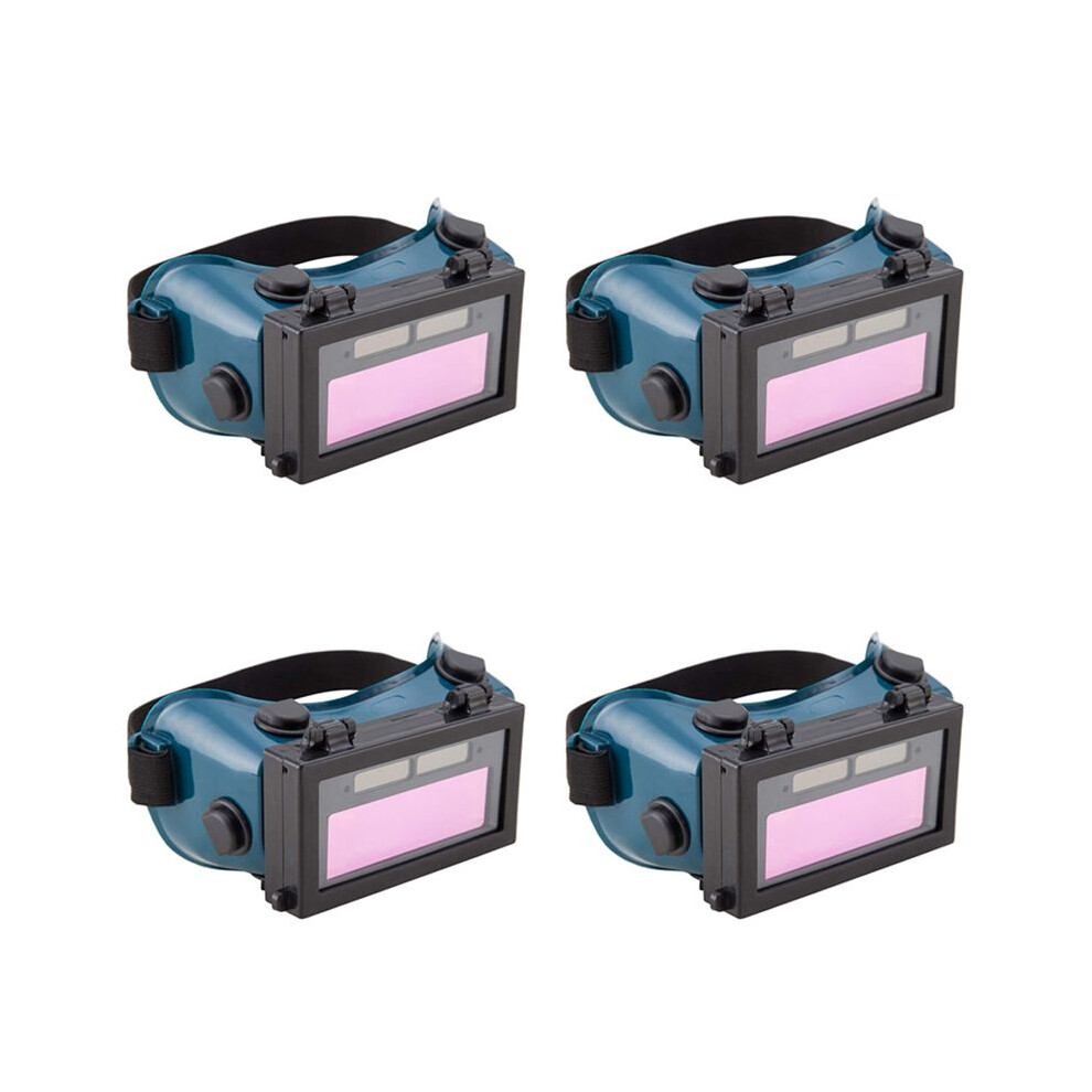4X Auto Darkening Welder Welding Eyes Goggles Glasses Helmet Mask Eyeshade Patch Eyes Workplace Goggles (Dark Green) 4713931856696