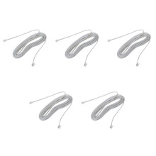 5pcs 9M 30Ft RJ11 6P2C Modular Telephone Phone Cables Wire White
