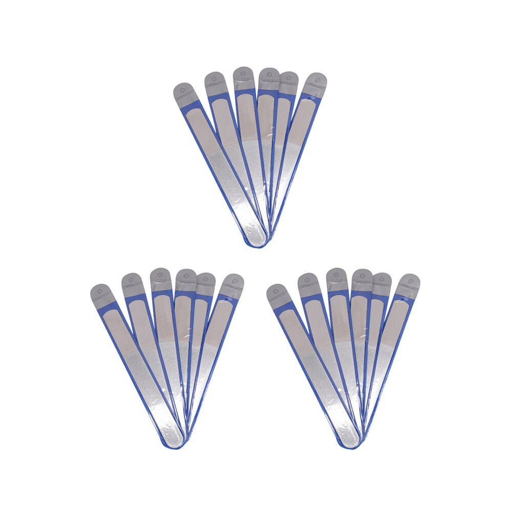18 Pieces Stainless Steel Nail File Double-Sided Diamond Nail File Metal Nail File Manicure File for Family and Travel