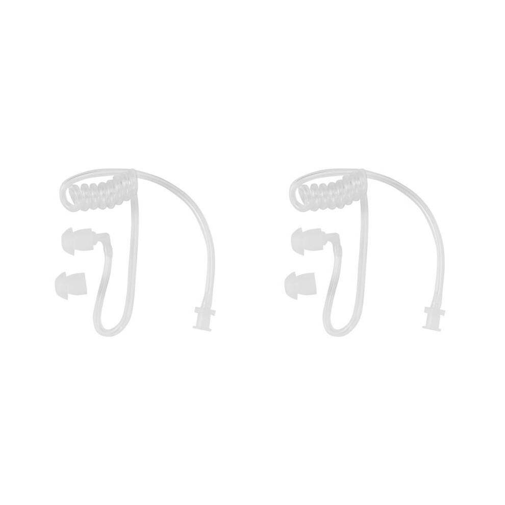 2X Earphone Accessories Transparent Coil Acoustic Air Tube Earplug For Two-Way Radio Walkie Talkie Earpiece Headset 4713843611758