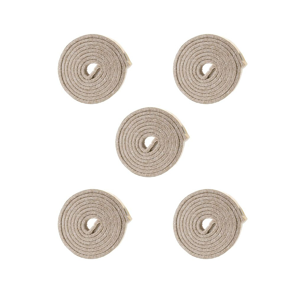 5X Self-Stick Heavy Duty Felt Strip Roll For Hard Surfaces (1/2 Inch X 60 Inch), Creamy-White 4711304925642