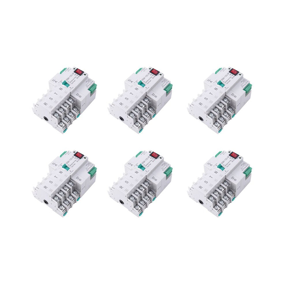6X Mcb Type Dual Power Automatic Transfer Switch 4P 100A Ats Circuit Breaker Electrical Switch 4713140944771