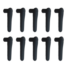 10 Divisions Permanent Elastomer Handle Guards Fixed-Black