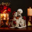 Halloween Skull Statue Handcrafted Design-Gold Hold hands 3