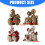 Halloween Skull Statue Handcrafted Design-Gold Hold hands 4