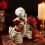 Halloween Skull Statue Handcrafted Design-Gold Hold hands 5