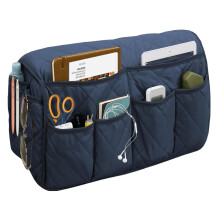 Soft Armrest Storage for Couches 5 Elegant Color-Navy blue