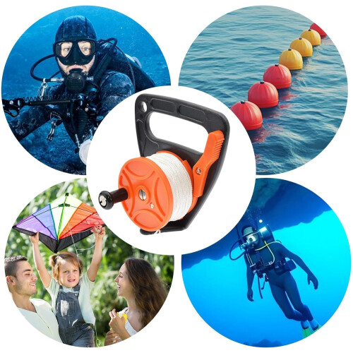 Diving Reel for Safety, Scuba Diving Accessory Orange 1