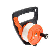 Retractable Cord Diving Finger Spool for 150ft Compact Scuba Dive Reel Orange