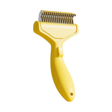 Stainless Steel Pet Comb Furs Detangling Deshedding-Yellow