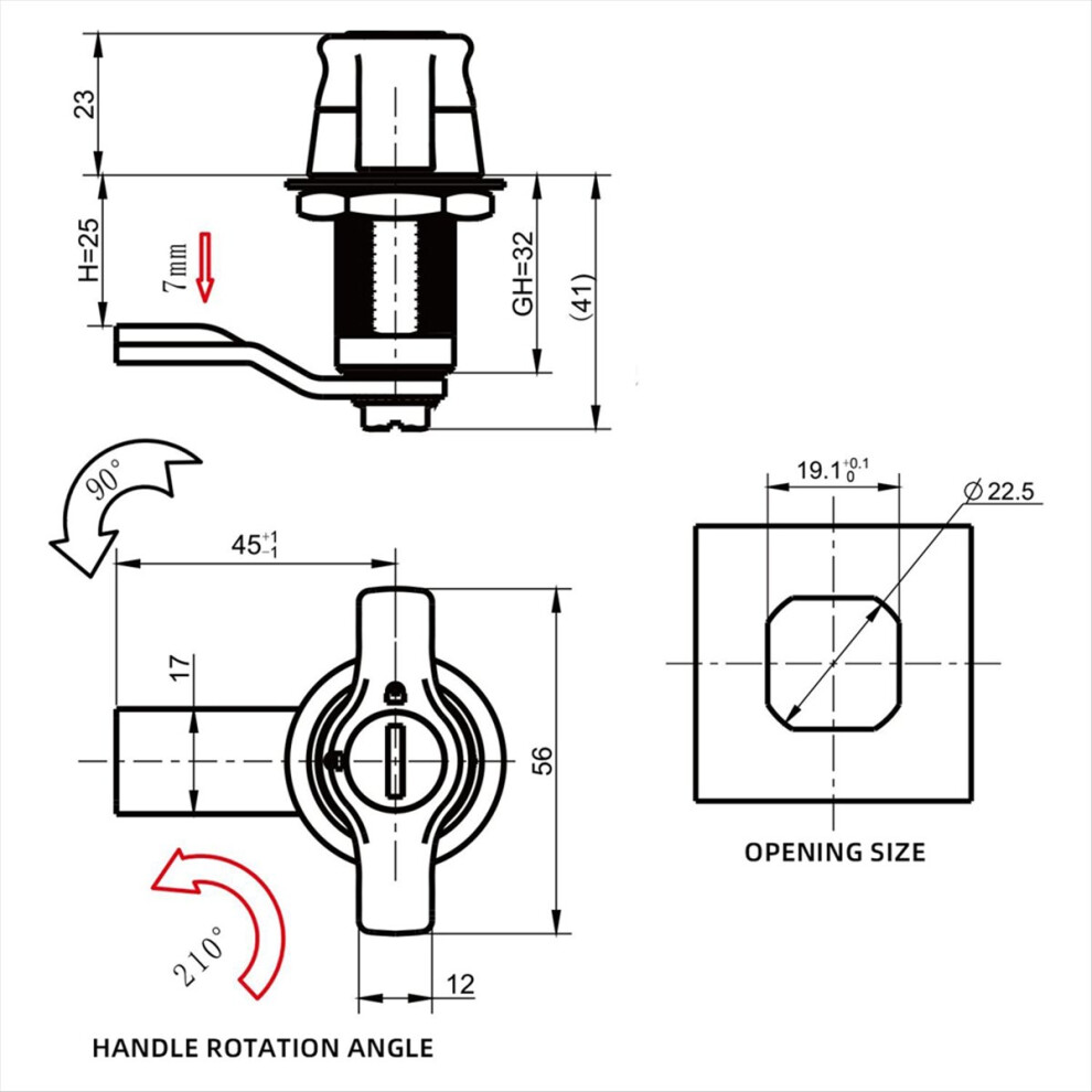 Rv Cabin Door Lock Compression Seal Luggage Compar 4852523897492