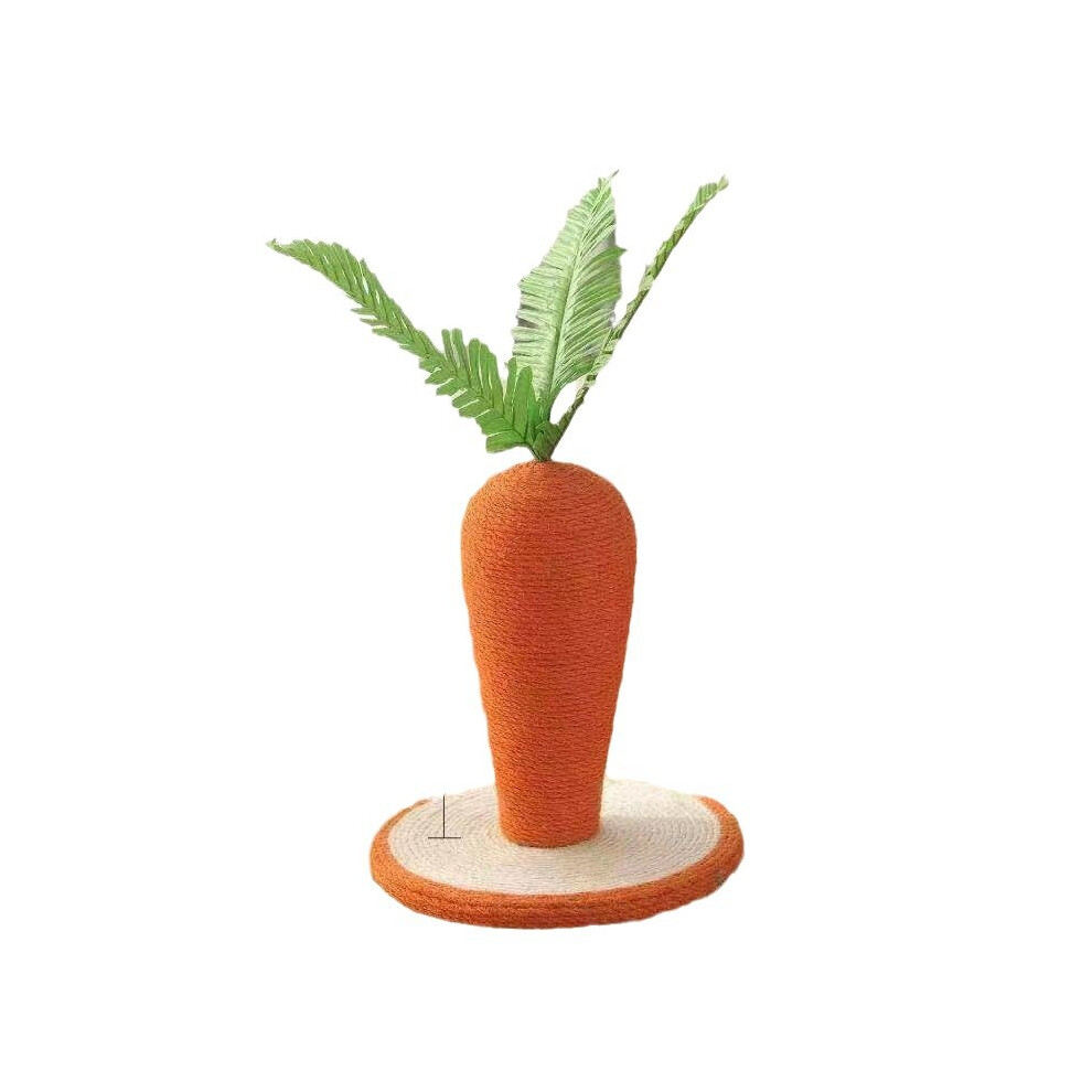 Carrot Shape Design Cat Scratcher, Sisal Cat Scratcher With Natural Sisal Rope Construction, Scratching Post For Indoor Cats With Stable Structure, In 9177303806507