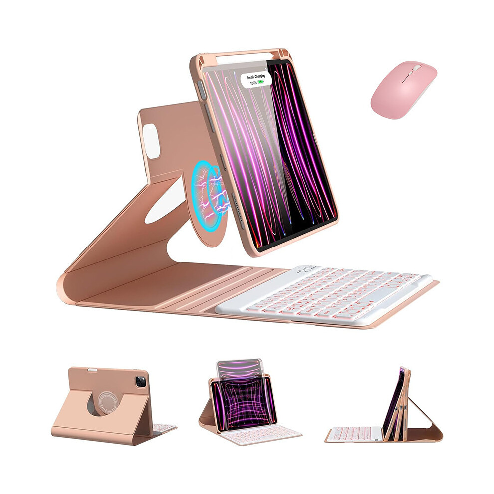 Keyboard Case For Ipad 10.9 Inch, Detachable Keyboard Magnetic Folio With 360 Degree Rotatable Case Backlit Bluetooth Keyboard And Built-In Pencil Hol 9177303806491