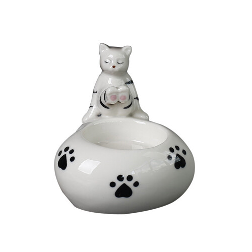 Earthenware Puss Molded Essencetherapy Candle For Home-Grey