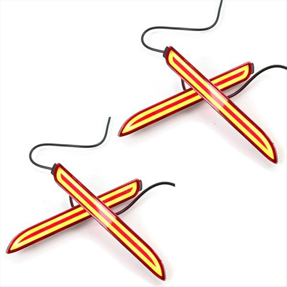 2Pair Led Car Rear Bumper Reflector Tail Brake Lig Light 4852523803578