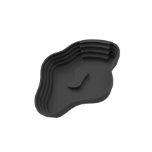 Spacious Shelled Animal Slope Container Slip Proof-Black small