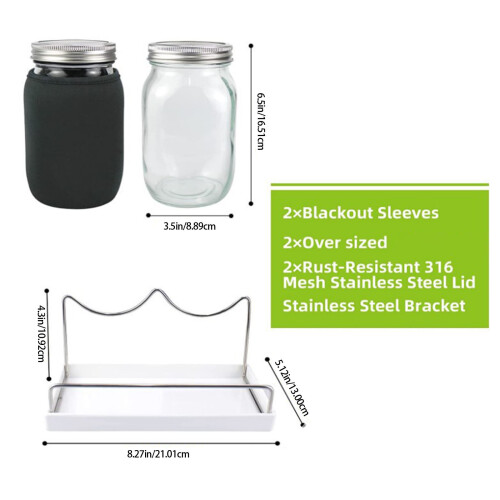 1L Germination Jar Structure With Ventilation Stand Crackly 1