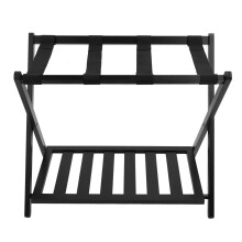 Folding Double Layer Wooden Suitcase Stand, Performance Foldable Luggage Rack, Guest Room Luggage Stand, Bedroom and Guest Room Shelves.