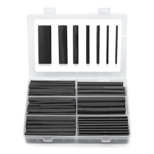 180Piece Heat Shrink Tubing Set, Marine Heat Shrink Tubing, Industrial Heat Shrink Tubing, Black Ref: 2785