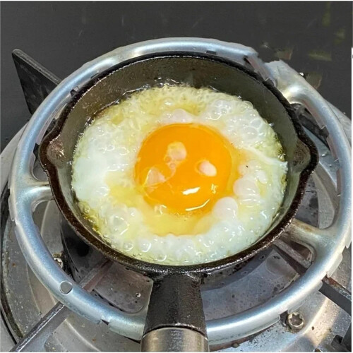 Omelette Pan 2pcs Cast Iron Mini NonStick Dumpling Frying Pans for Cooking 2