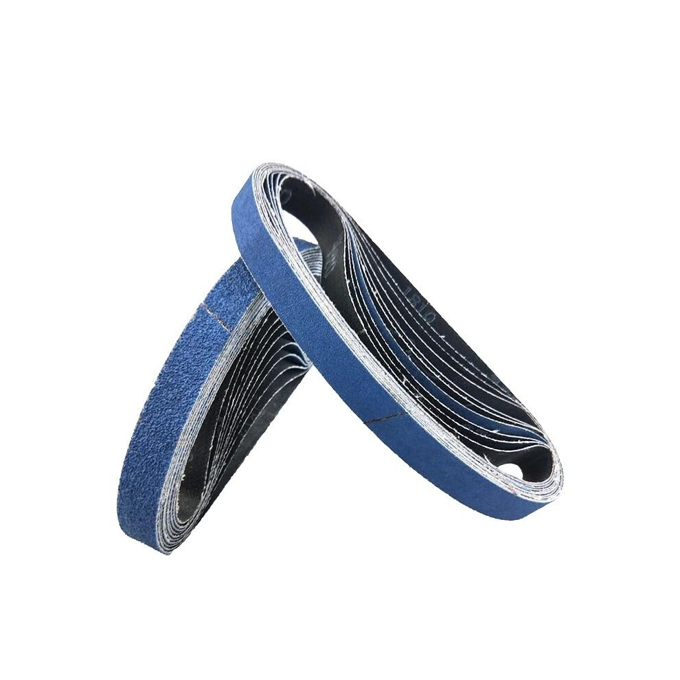 Durable Sanding Belts, 10 Pieces/Set, 520X20mm, Blue Aluminum Oxide, Grit 40Â120 9426802148121