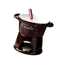 Microwave Safe Ceramic Fondue Cup for-Brown T shaped model