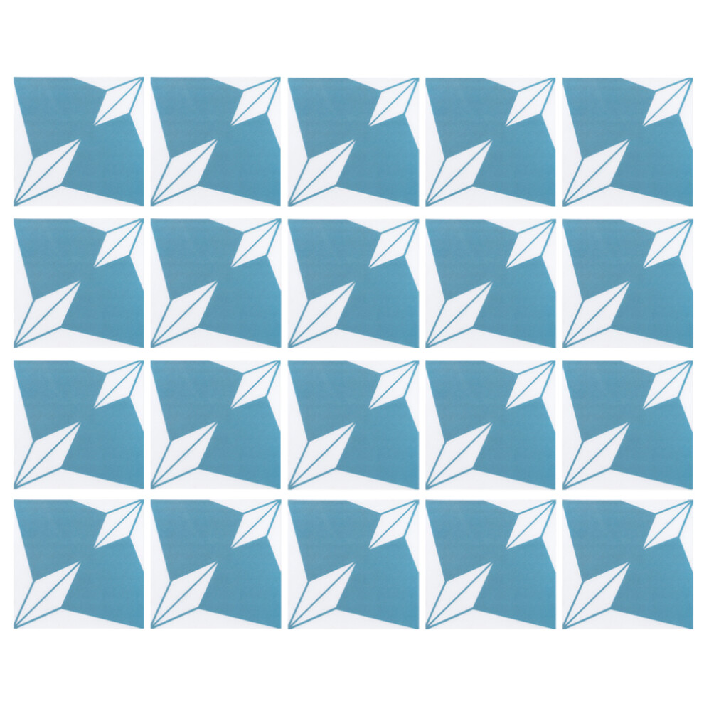 Peel And Stick Floor Tiles For Renters, Geometric Patterned Tiles 20X20cm Self-Adhesive Polypropylene Fiber Flooring, Waterproof Vinyl Flooring For Ki 9453559333494