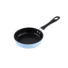 Omelette Pan Long Handle Mini NonStick Pan 12cm with AntiStick Coating Omelette Pot Lightweight Professional Fry Egg Pan for Cooking(BlueStyle A)