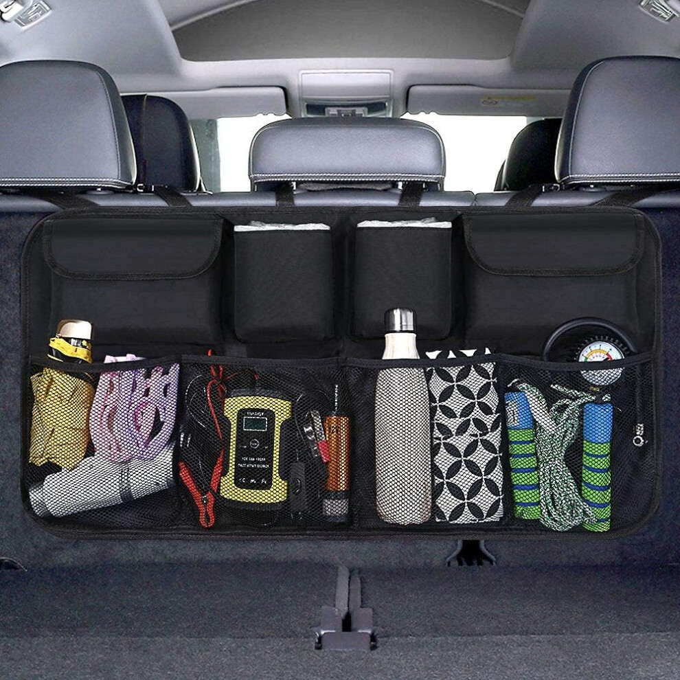 Car Trunk Organizer Perfect For Long Journeys, Equipped With Adjustable Straps For A Custom Fit, Large Capacity Offers Ample Space To Store Groceries, 9437117951535