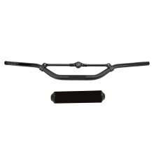 Guidão Riser com acabamento cromado, encaixe universal, estilo drag bar para motocross, bobber e dirt bike, com construção em aço carbono e
