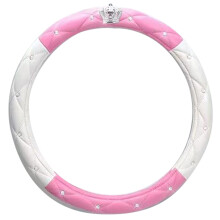 Bling Bling Krystall Rhinestones Ratttrekk, Mykt og Komfortabelt Plysj Antiskli Rattbeskytter, Luktfri Bilhjulbeskytter m/