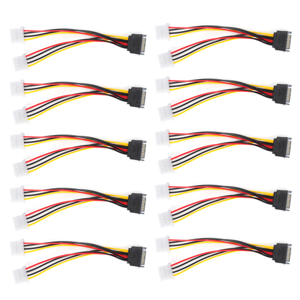 Power Adapter Converter For Pc, Ide Molex To Sata Power Cable With Copper Conductor, Enhances Compatibility And Efficiency In Your Desktop Setup 9177303808051