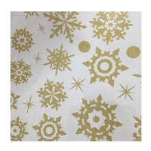 Golden Snowflake Print Decor For Room, Bedroom, Shopping Mall Showcase Office, Acid-Free Wrapping Paper Easy To Paste Just Peel The Backing Paper And