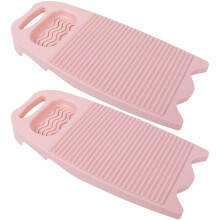2PCS Thick Plastic Hand Washing Board Extra Large AntiSlip-pink